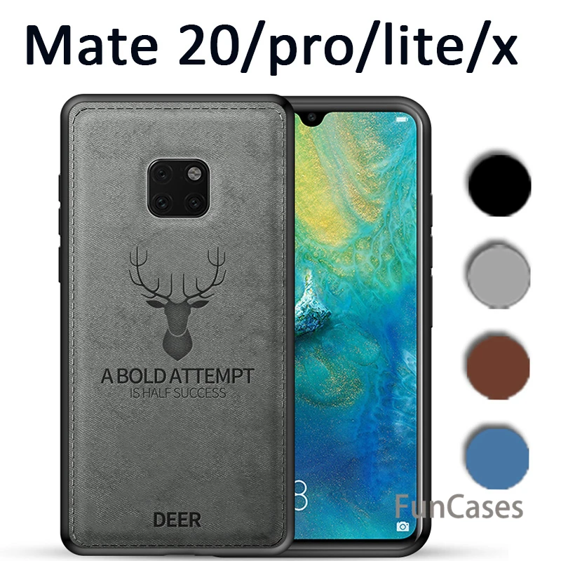 Мягкий чехол бампер с 3D тиснением и рисунком оленя для huawei mate 20 Pro Lite X 20Pro Fundas