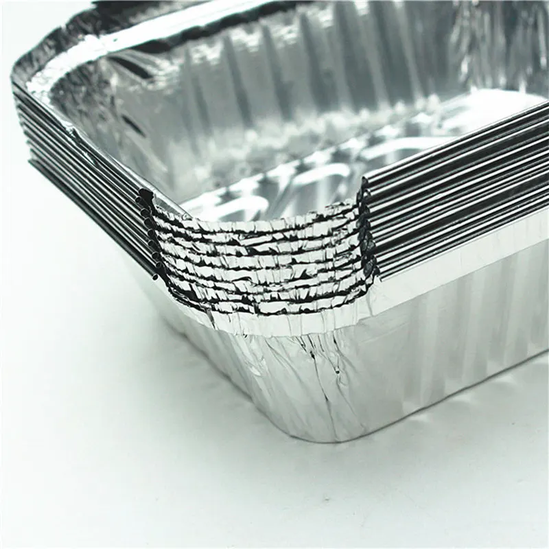 10PCS 410ML Tin cardboard box disposable lunch fast food packing baked