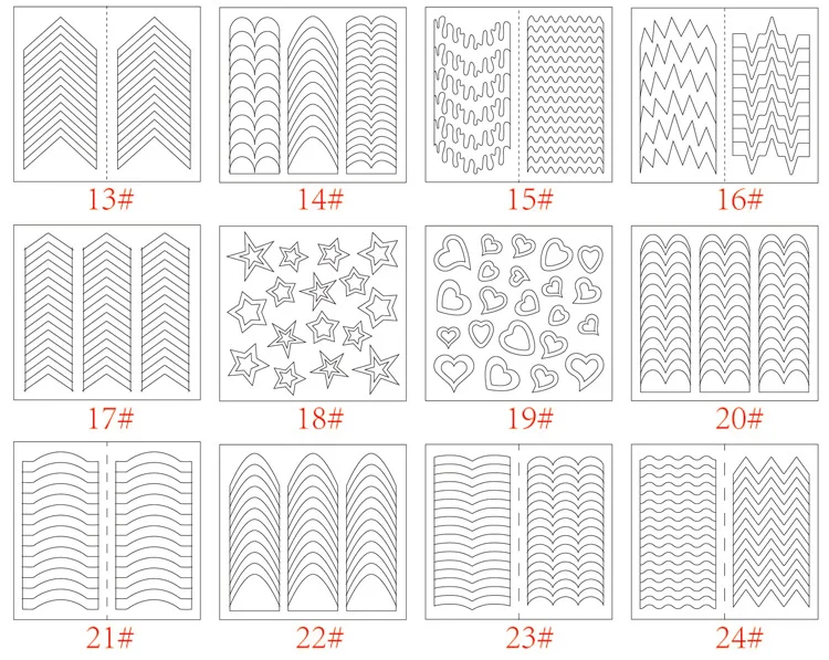Форма-гид в форме микс голографическая Фолиевая Наклейка Советы Дизайн Французский маникюр Дизайн ногтей бахрома DIY салонный трафарет профессиональный