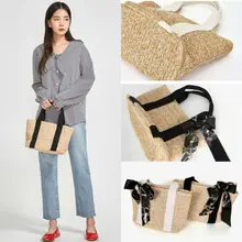 Женские круглые соломенные сумки из ротанга, дамские летние сумочки, богемные соломенные плетеные сумки