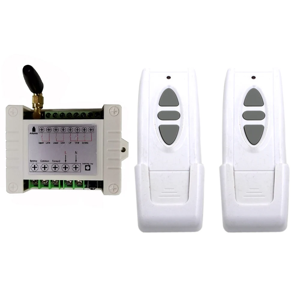 

AC 85-250V 10A Motor Remote Control Switch Motor Forwards Reverse Up Down Stop Switch Remote Receiver Transmitter