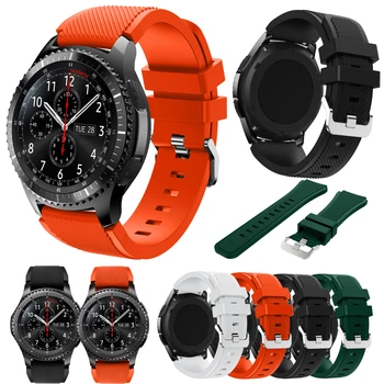 

100PCS 18 Color Silicone Watchband for Gear S3 Classic/ Frontier 22mm Watch Band Strap Replacement Bracelet for Samsung Gear S3