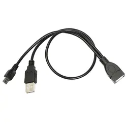 Топ 1 шт. микро USB хост OTG кабель с usb-адаптером питания