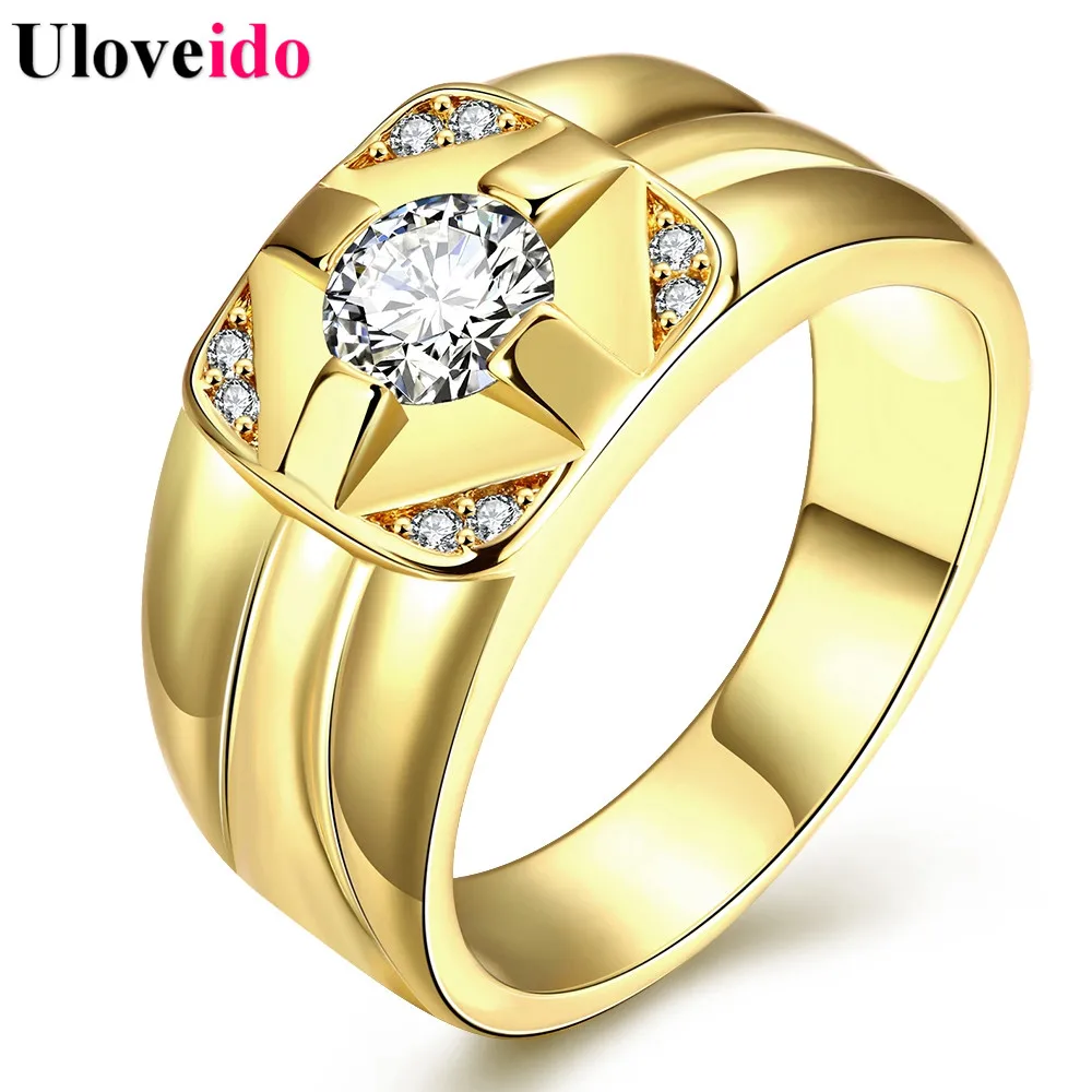 Buy Uloveido Wedding Rings for Men 2017 Anel Rose Gold
