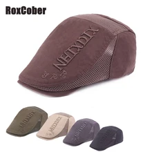 RoxCober весна лето хлопок береты вышивка дышащая газетная Кепка s для мужчин и женщин шляпа в стиле Гэтсби винтажные плоские таксисты плюща Кепка