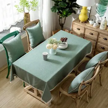 

Bamboo table cloth Home Decor Shabby Dining Cover Furniture Protector Dining Table