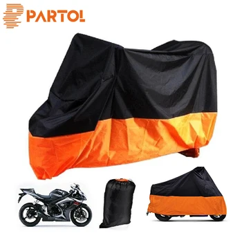 

Partol XXL Motorcycle Cover Weatherproof Fadeproof Anti-UV Breathable Protect Motorbike Against Rain Snow Dirt Dust Sun UV Rays