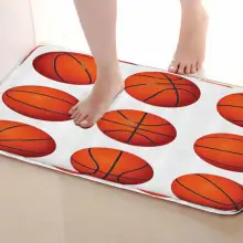 Баскетбольный Стиль Коврик для ванной комнаты, смешной Противоскользящий коврик для ванной, занавески для душа аксессуары, соответствующие вашей душевой занавеске