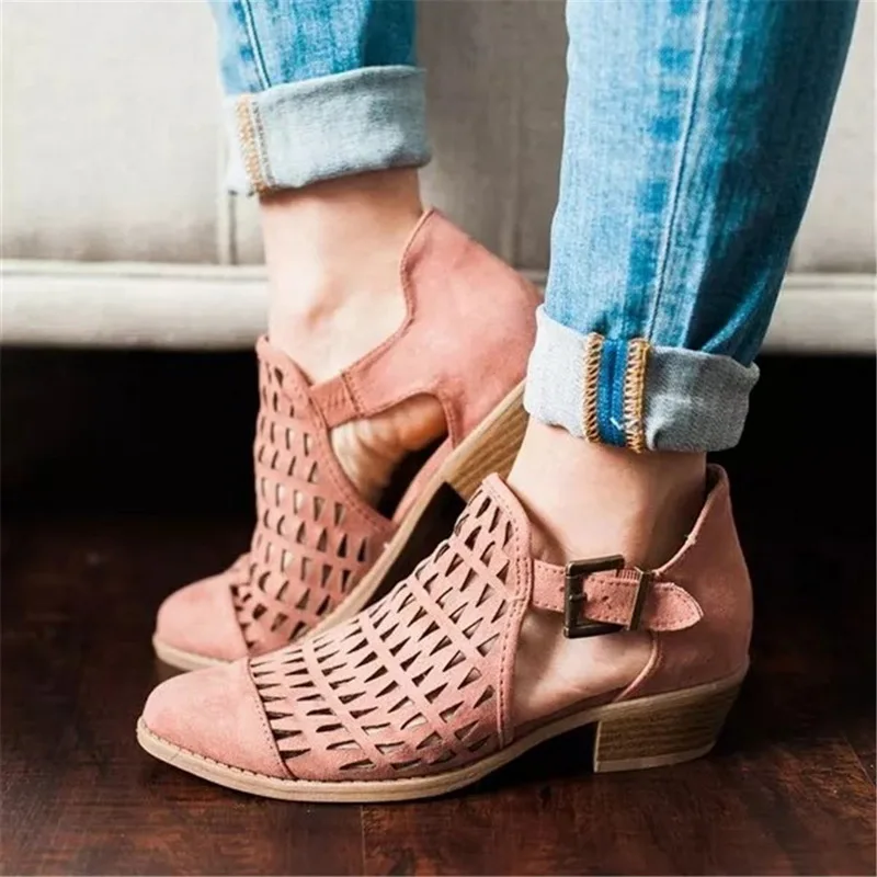

MoneRffi Female Comfortable and Soft on Low Heel Pointed Toe Sandals Women Spring Summer Wedge Sandals Flat Shoes