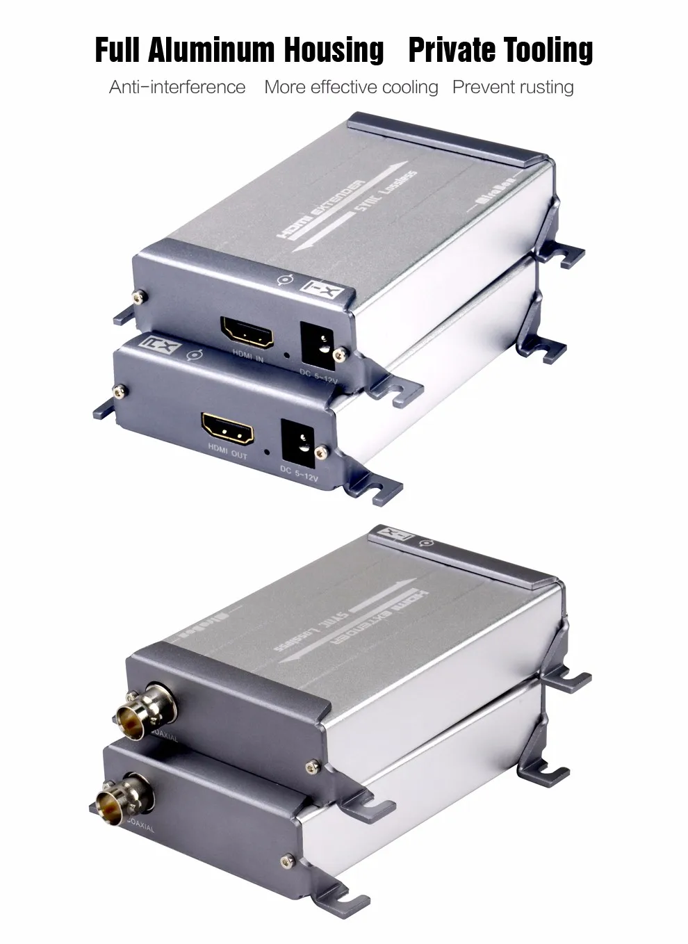 HSV379 HDMI Extender Over Single Coaxial Cable Support FULL HD 1080P LossLESS No-Delay 200 Transmission With Sender and Receiver (3)