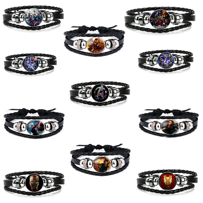 

Marvel The Avengers 4 Infinity War Movie Anime Action Figure Captain America Superman SpiderMan Bracelet Fans Collection Gift