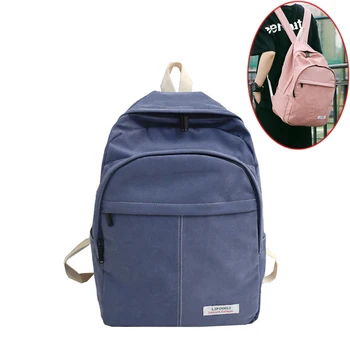 

Woman Canvas School Backpack Boy Student Book Bag Schoolbag for Teenager Girl Man College Satchel Big Capacit Female Schoolbag