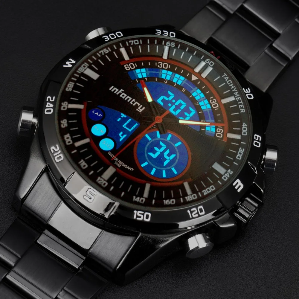 Для пехоты мужские часы Лидирующий бренд аналоговые цифровые военные часы мужские армейские часы для мужчин красные черные часы Relogio Masculino