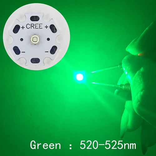 5 шт./10 шт. Cree XLamp XPE2 XP-E2 R3 холодный белый теплый белый нейтральный белый красный зеленый синий 1 Вт~ 3 Вт 3000 К светодиодный светильник-диод с печатной платой - Испускаемый цвет: Зеленый