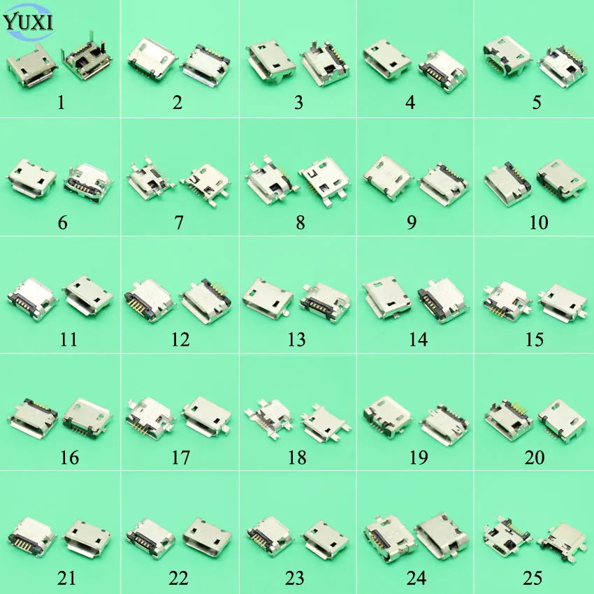 Юйси 25 моделей Общий Micro USB разъем 5Pin зарядный порт USB разъем для huawei lenovo и многих других мобильных телефонов планшета