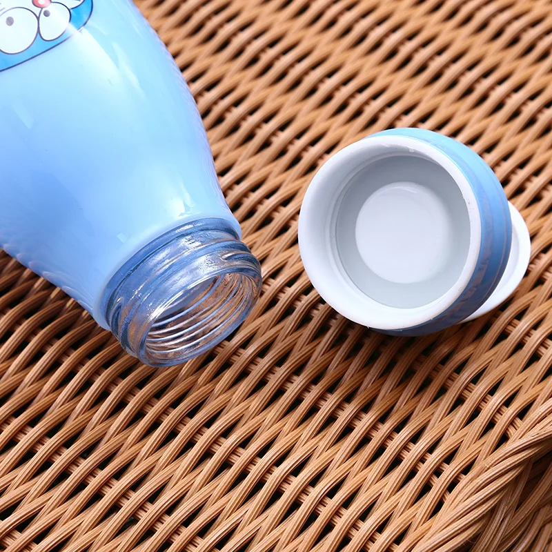 Hello kitty Милая бутылка для воды машина кошка Дораэмон двойная стеклянная Дети