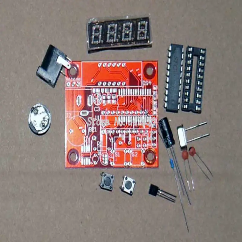 sc 91 4 mcu digital clock electronic circuit board making kit pcb