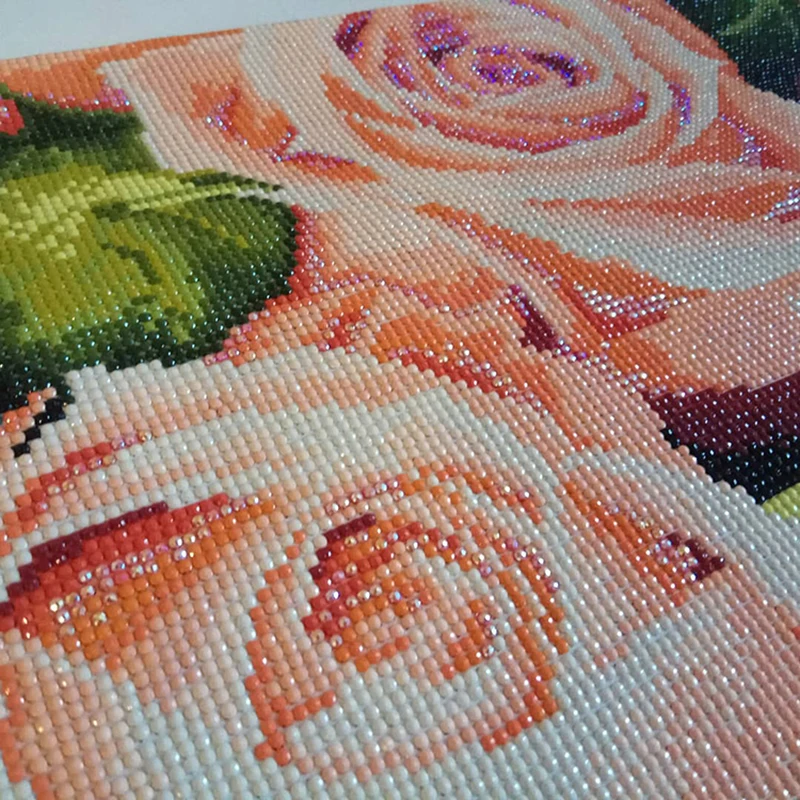Full diamond painting 128x48cm Pink Rose pattern Decorative Painting rhinestone Handmade mosaic flowers Diy diamond embroidery diamond painting
