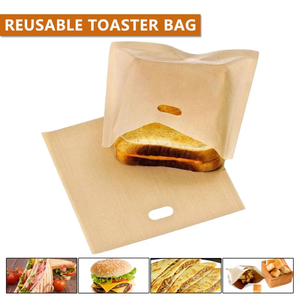 

Pastry Tools New Style Reusable Toaster Bag Non Stick Bread Bag Sandwich Bags Coated Fiberglass Toast Microwave Heating