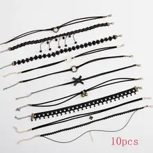 

Women's neck chain collarbone chain neck accessories collar women's neck band simple students black short necklace Free shipping