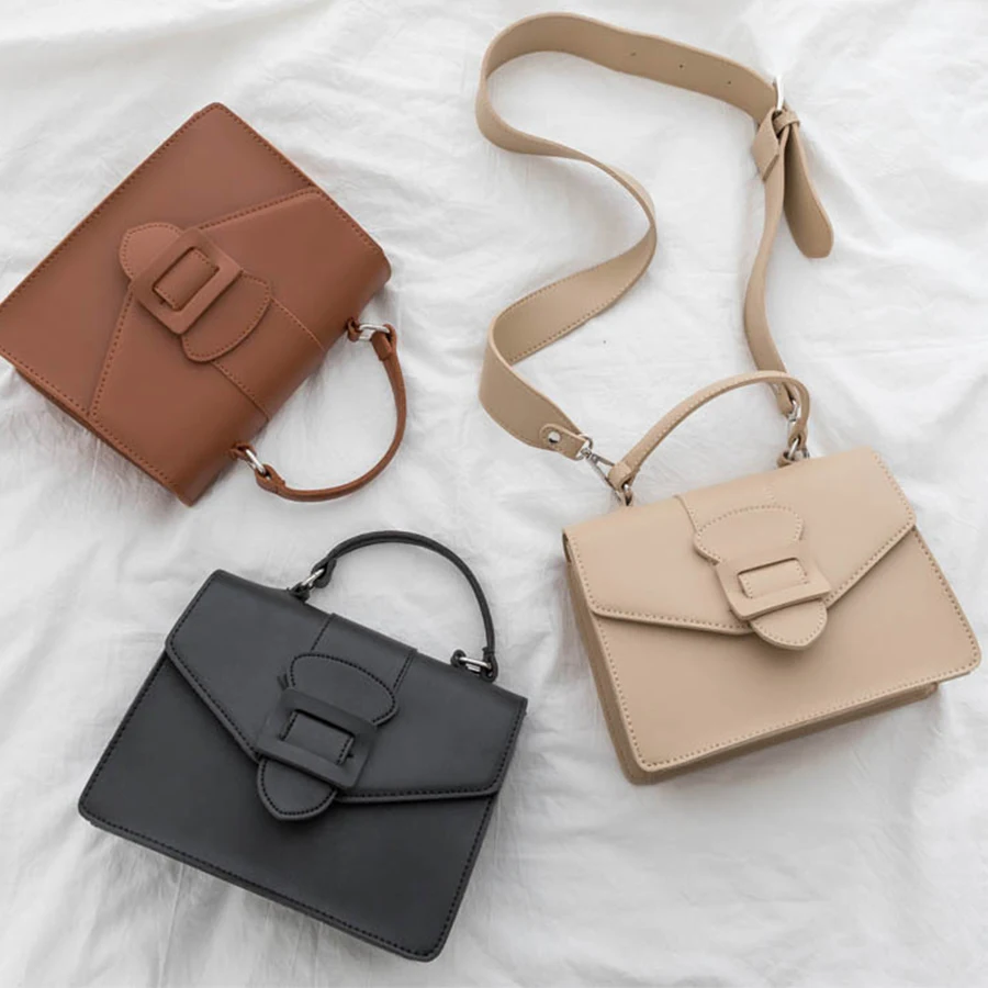 

High Quality Pu Leather Small Square Bag For Ladies Simple Solid Color Shoulder Bag Femlae Daily Wild Crossbody Bag Business Bag