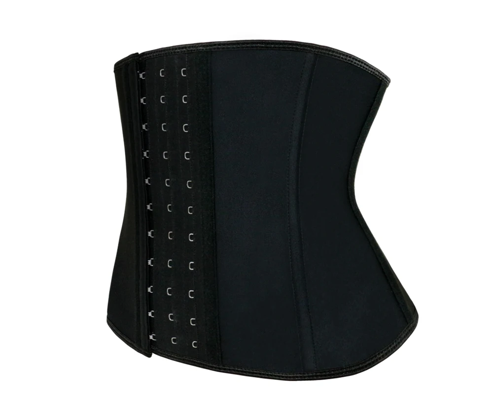NB1512_01 Atbuty Waist Trainer 9 Inches Shot Torso Latex Waist Training Corset 9 Steel Boned hooks Body Shaper (8)