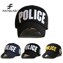 Популярная классическая мужская бейсбольная Кепка Enbroidery POLICE Snapback Головные уборы для мужчин Унисекс Мужская кепка s Модные Повседневные шапки