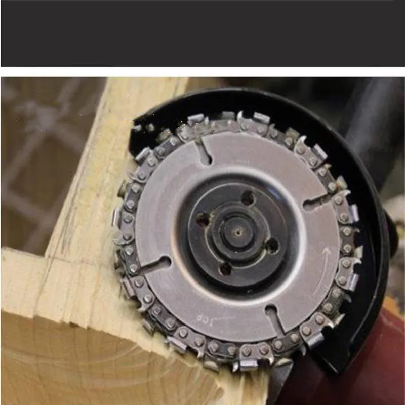 router woodworking Wood Carving Disc Angle Grinding Chain Angle Grinding with 4" 22 Tooth Chain Plate Woodworking Chain Saw Disk Cutting Sheet wood pellet machine for sale
