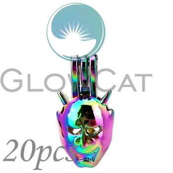 

20x CC841 Rainbow Demon Devil Beads Cage Jewelry Making Essential Oil Diffuser Pearl Cage Locket Pendant