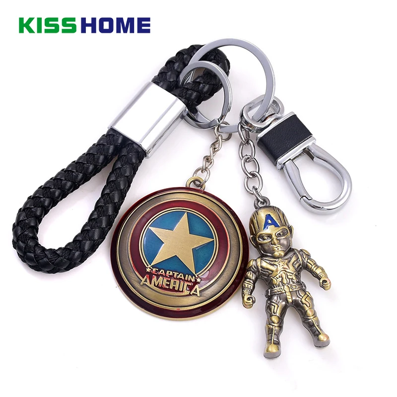 

The Avengers Key Chains Car Key Pendant Captain America Batman Iron Man Spiderman Multi-color Keychains Birthday Gift Present