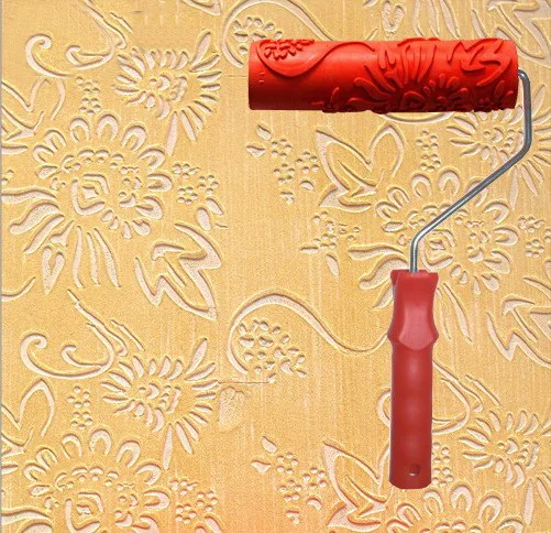 

Diatom ooze patterned roller for wall decoration 7 inch rubber embossed roller no . 011