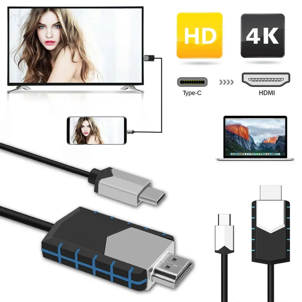 Профессиональный 4K 30HZ usb type-C к HDMI HDTV AV ТВ кабель адаптер для samsung S10 S9 MacBook телефон телевизионная проекция