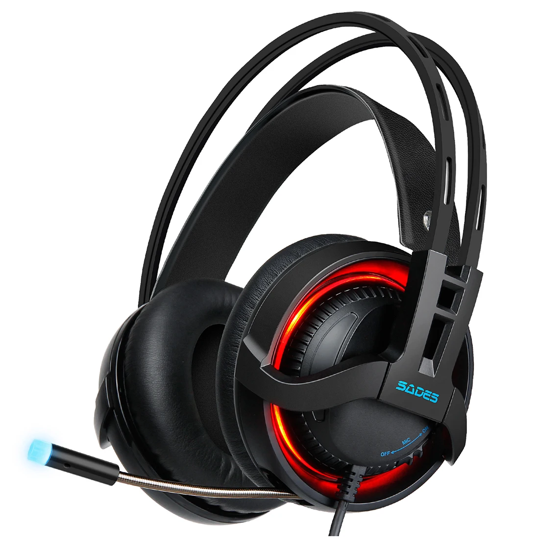 

SADES R2 7.1 track audio decoding chip headset Breathing Colorful Circulating LED Lights