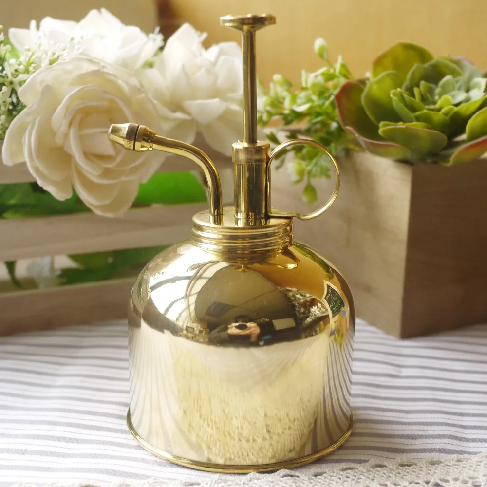 Retro Pure Gold Copper Watering Pot Succulent Small Fine Water Spray