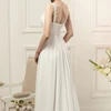 Simple Spaghetti Straps Chiffon Wedding Dresses Customized Bohemian Empire Bridal Gown White/Ivory Vestido de Novia 2020 5
