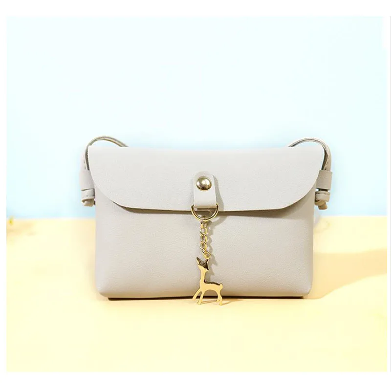 

Luxury Handbags Women Bags Designer PU Leather Leisure Style Shoulderbag Coin Purse Mobile Phone Bag Personality Deer Pendant ba