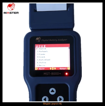 

New Vehicle battery tester MST-8000+ Auto Digital Automative 12V 24V Battery Analyzer for CCA IN IEC EN with detachable printer