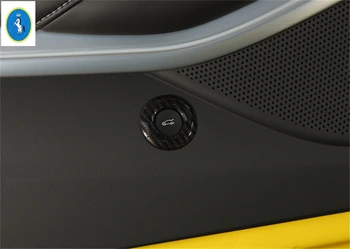 

Yimaautotrims Rear Trunk Tail Tailgate Door Button Switch Ring Cover Trim Fit For Chevrolet Camaro 2016 - 2019 ABS Carbon Fiber