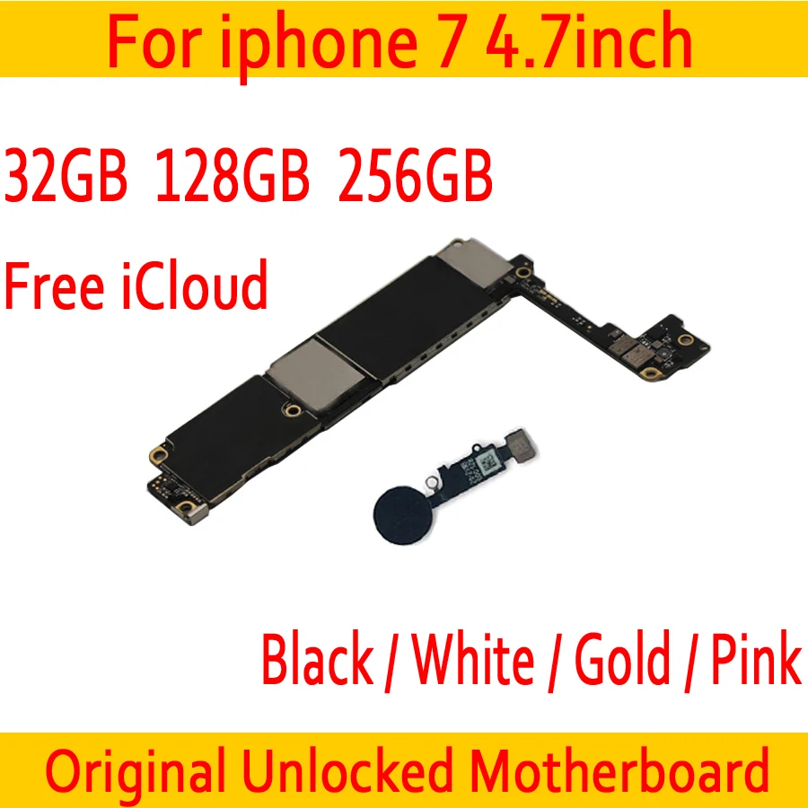 Без iCloud для iphone 7 материнская плата с ОС оригинальная разблокированная сенсорным
