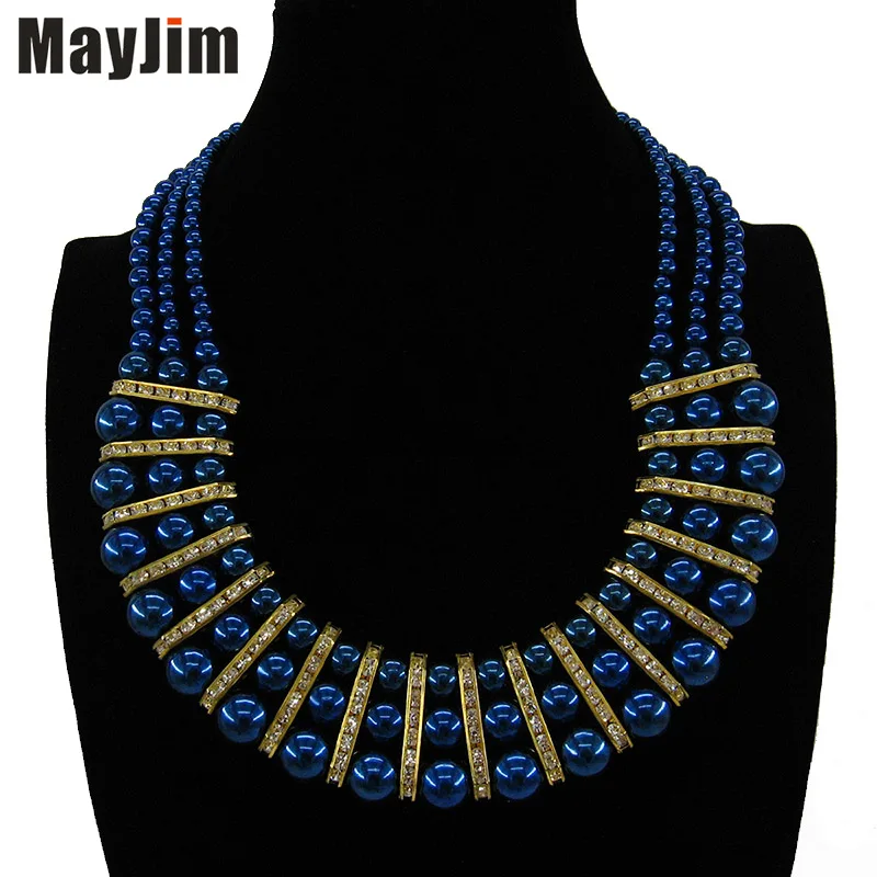 

Statement bib pearl necklace fashion for women 2019 collar bead brand chunky female chain necklaces & pendants vintages Jewelry