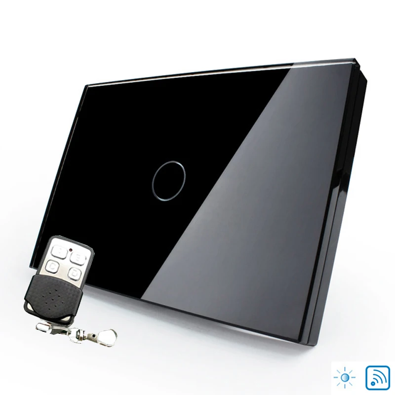 US Standard Black Light 1 Gang Remote Dimmer Switch Luxury Crystal