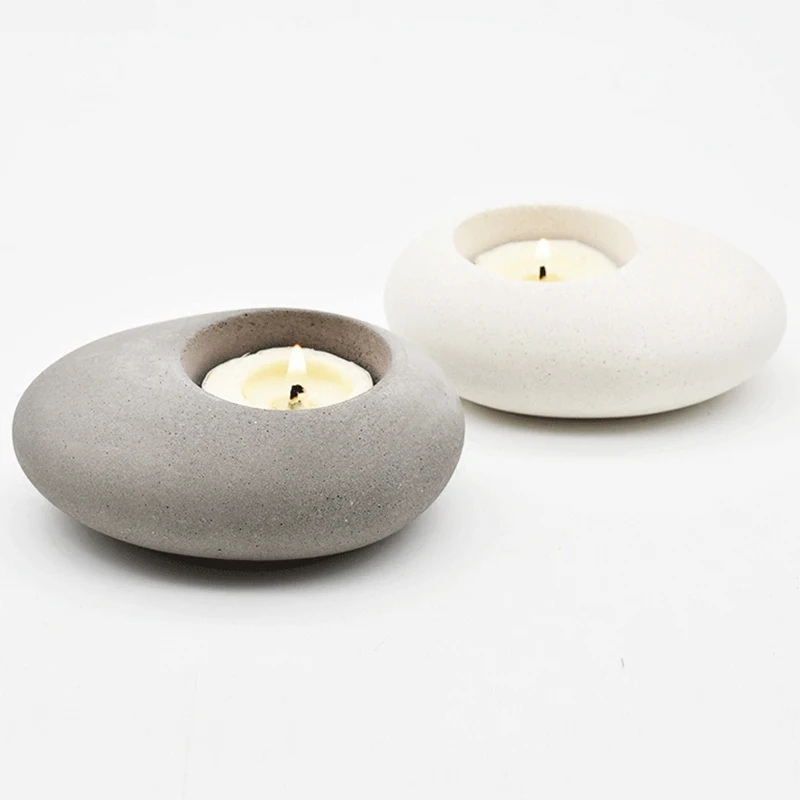 Achat Chandelier pavé Silicone moule béton pot de fleurs moule fait main ciment bougeoir décoration de bureau
