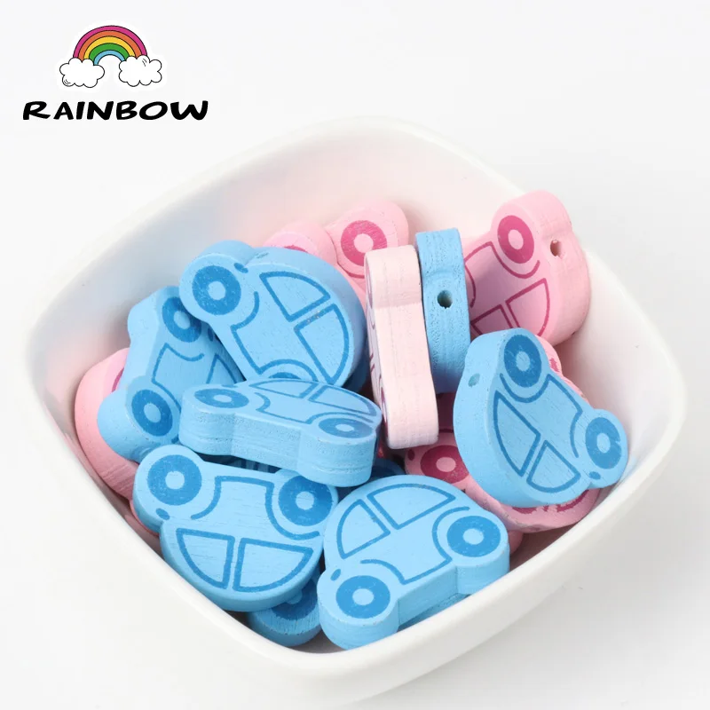 

Mixde Blue and Pink Car Pattern Car Shape Wooden Material Spacer Beads For Jewelry Making DIY 25x19mm 20pcs