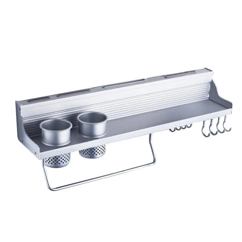 Wall-Mount Spice Racks Aluminum Kitchen Rack Utensil Pot Pan Hanger Hook Pot Organizer Storage Rack Kitchen Gadgets Wall-Mount Spice Racks Aluminum Kitchen Rack Utensil Pot Pan Hanger Hook Pot Organizer Storage Rack Kitchen Gadgets