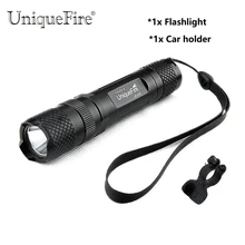 Cree T6 Led Flashlight UniqueFire UF-2130 Super Bright 10W Led Lamp 1200 Lumens Light With Car Holder For Hiking,Bicycling