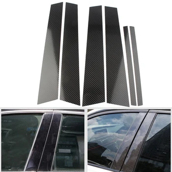 

Auto Car Window B-Pillars Moulding Cover Protective Trim For 2013-2018 BMW 3 Series F30 Carbon Fiber Styling ABS
