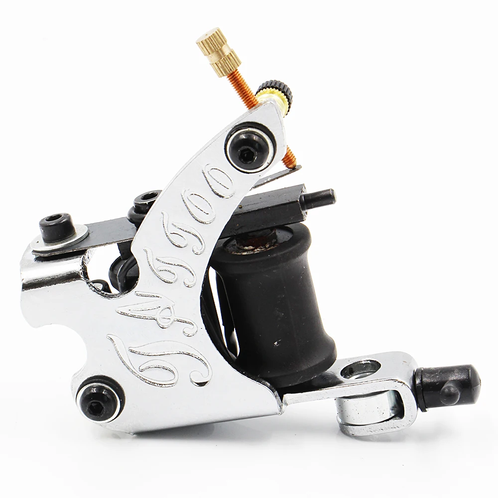 

1pcs Coil Tattoo Machine New Arrival Tattoo Machines 10 Wrap Coils Tatoo Gun black Steel Tattoo Frame For Shader Free shipping