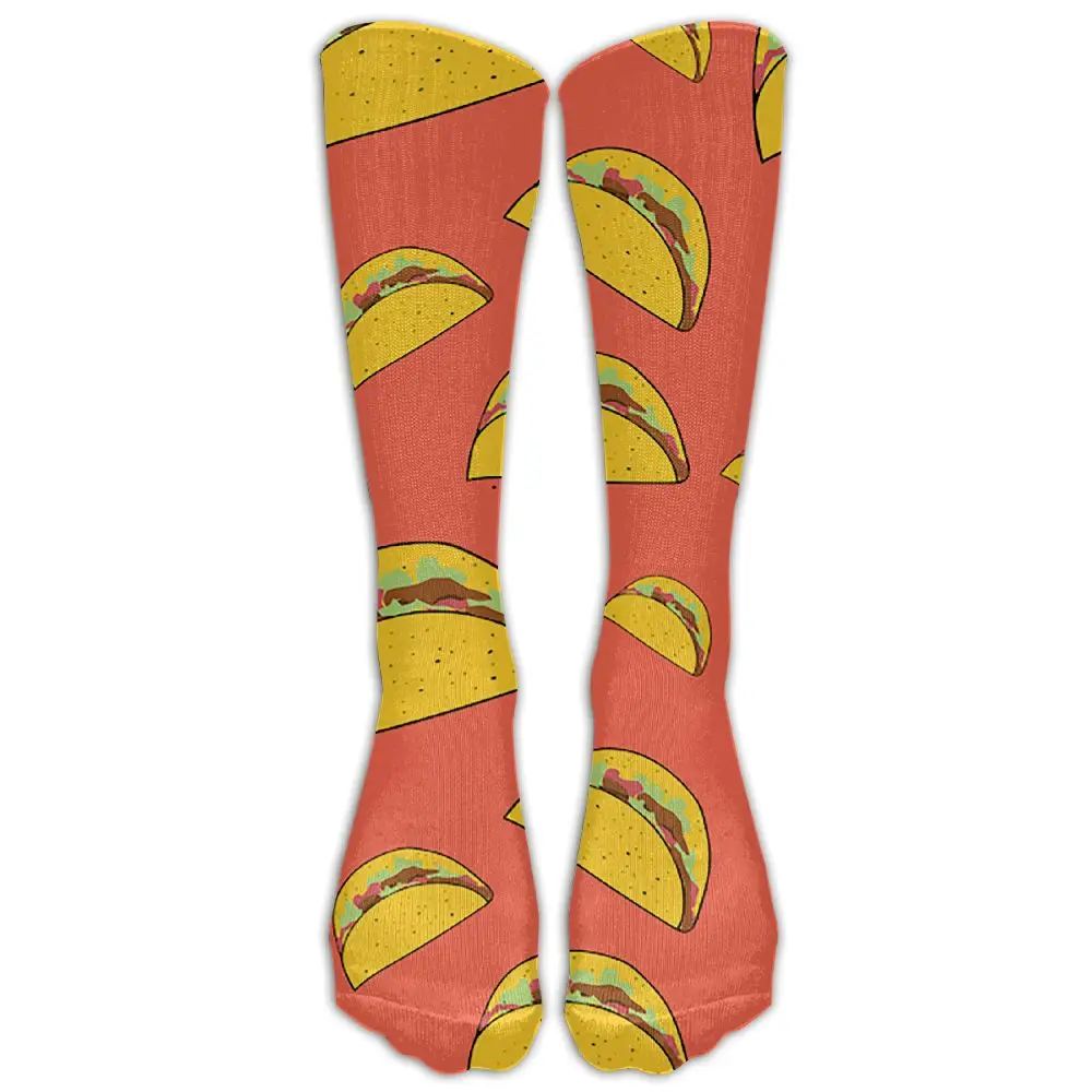 Samcustom модные гетры Для женщин хлопок высокого над коленом Чулки для женщин для дам Мексика tacos 3D печать длинные гетры