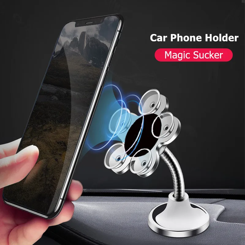

Sucker Stand Car Mobile Navigation Bracket Desktop / Car 360 degree Rotatable Magic Suction Cup Mobile Phone Holder Car Bracket