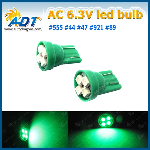 100 шт. Клин База 4* 3528smd AC 6.3 В#555 пинбол светодиодные лампы W5W T10 для пинбол игровой автомат части не стряхивая анти призрак